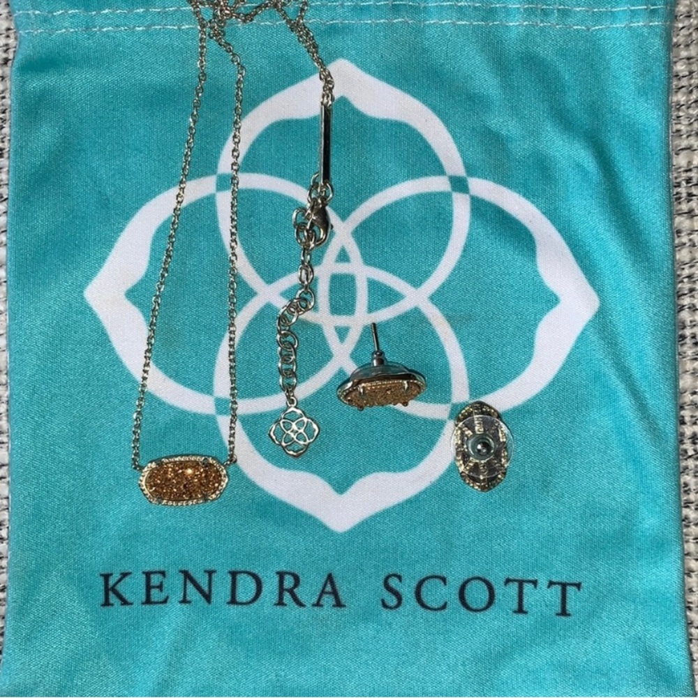 Kendra Scott Gold Drusy Set